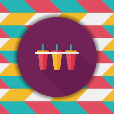 Uzun Gölge, eps10 ile mutfak eşyaları Buz yapıcı düz simgesi