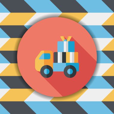 yük taşıma düz simgesi uzun gölge, eps10 ile alışveriş