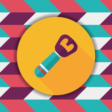 Uzun Gölge, eps10 ile mutfak eşyaları konserve açacağı düz simgesi