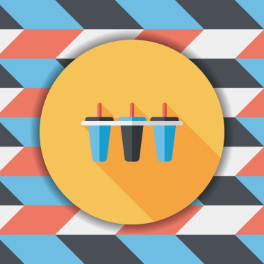 Uzun Gölge, eps10 ile mutfak eşyaları Buz yapıcı düz simgesi