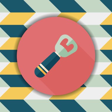 Uzun Gölge, eps10 ile mutfak eşyaları konserve açacağı düz simgesi