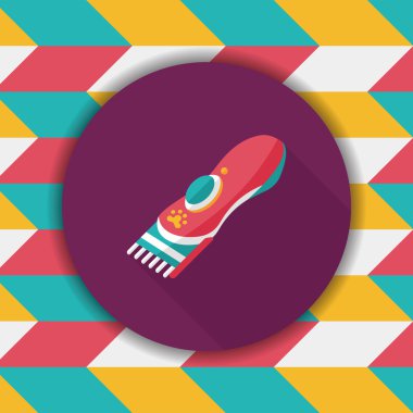 Uzun Gölge, eps10 ile evde beslenen hayvan tıraş makinesi düz simgesi