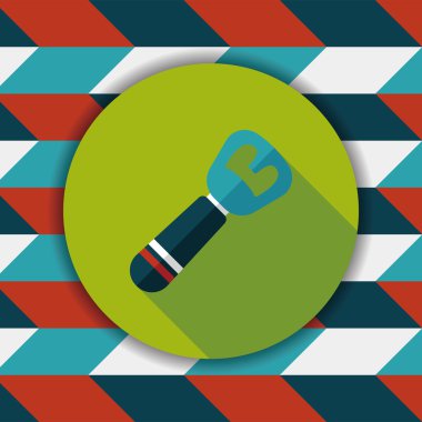 Uzun Gölge, eps10 ile mutfak eşyaları konserve açacağı düz simgesi