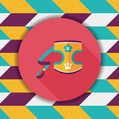 Evde beslenen hayvan giyim uzun gölge, eps10 düz simgesiyle