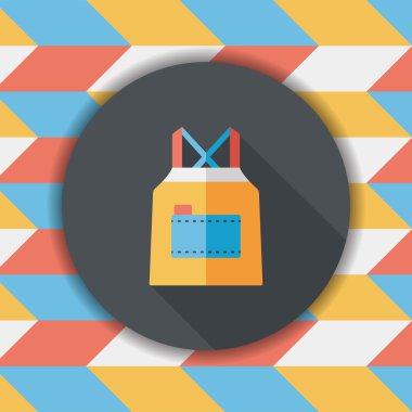 Uzun Gölge, eps10 ile mutfak önlük düz simgesi