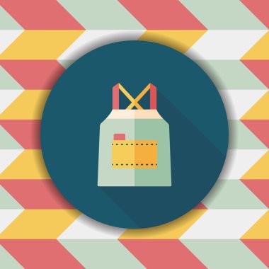 Uzun Gölge, eps10 ile mutfak önlük düz simgesi