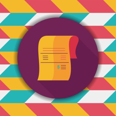 Uzun Gölge, eps10 ile alışveriş kredi kartı fatura düz simgesi