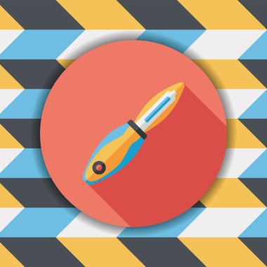 Uzun Gölge, eps10 ile mutfak eşyaları meyve bıçağı düz simgesi