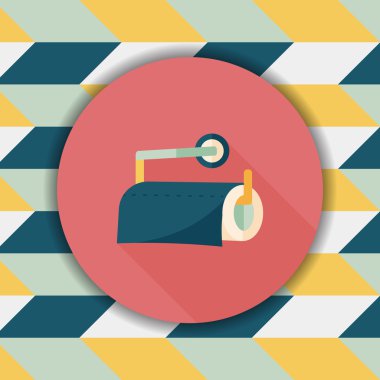 Uzun Gölge, eps10 ile mutfak eşyaları kağıt düz simgesi