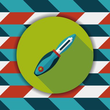 Uzun Gölge, eps10 ile mutfak eşyaları meyve bıçağı düz simgesi