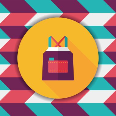 Uzun Gölge, eps10 ile mutfak önlük düz simgesi