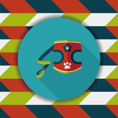 Evde beslenen hayvan giyim uzun gölge, eps10 düz simgesiyle