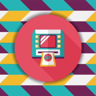 Uzun Gölge, eps10 ile ATM düz simgesi