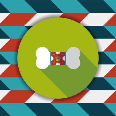 Uzun Gölge, eps10 ile evde beslenen hayvan kemik düz simgesi