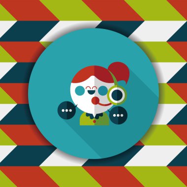 müşteri telefon hizmeti düz simgesi ile uzun gölge, eps10