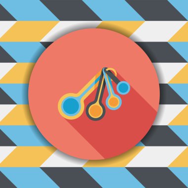 Uzun Gölge, eps10 ile mutfak eşyaları kaşık düz simgesi