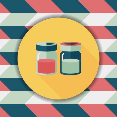 Uzun Gölge, eps10 ile mutfak eşyaları sosu şişe düz simgesi