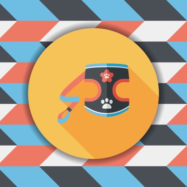 Evde beslenen hayvan giyim uzun gölge, eps10 düz simgesiyle