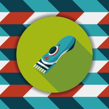 Uzun Gölge, eps10 ile evde beslenen hayvan tıraş makinesi düz simgesi