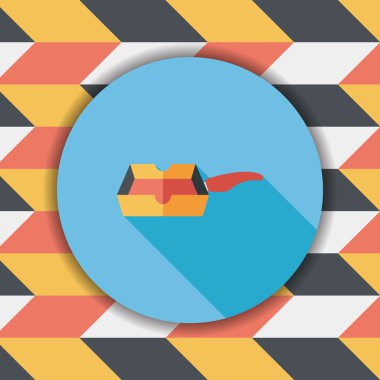 Uzun Gölge, eps ile mutfak eşyaları kızartma tavası ve kürek düz simgesi