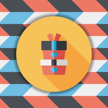 Uzun Gölge, eps10 Sevgililer günü hediyesi düz simgesiyle