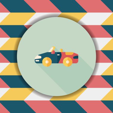 Uzun Gölge, eps10 ile ulaşım açık araba düz simgesi