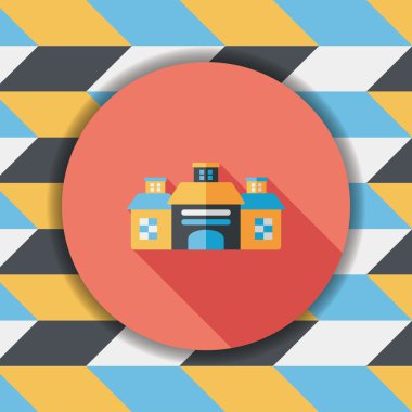 Bina uzun gölge, eps10 düz simgesiyle