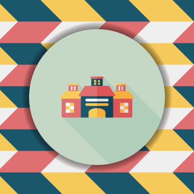 Bina uzun gölge, eps10 düz simgesiyle