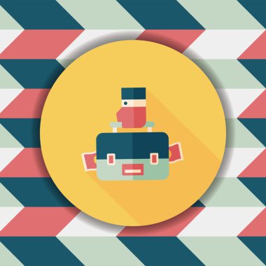 Uzun Gölge, eps10 ile iş çanta düz simgesi