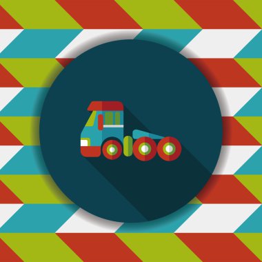 Uzun Gölge, eps10 ile ulaşım çekici düz simgesi