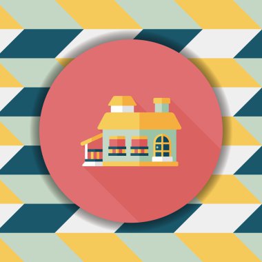 Bina uzun gölge, eps10 düz simgesiyle