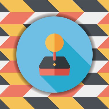 Joystick uzun gölge, eps10 düz simgesiyle