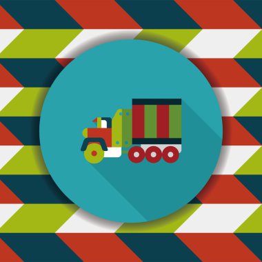 Uzun Gölge, eps10 ile ulaşım çekici düz simgesi