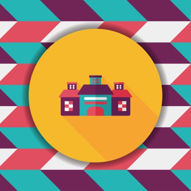 Bina uzun gölge, eps10 düz simgesiyle