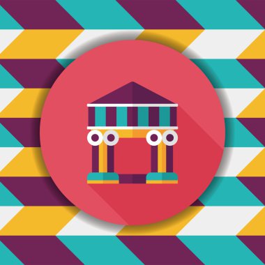 Bina uzun gölge, eps10 düz simgesiyle