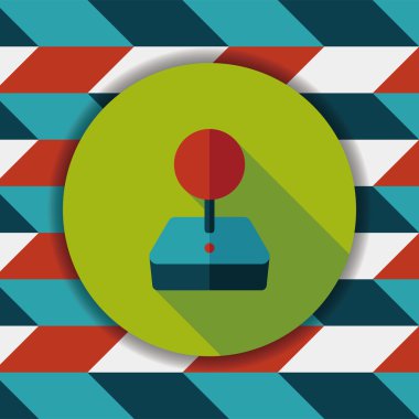 Joystick uzun gölge, eps10 düz simgesiyle