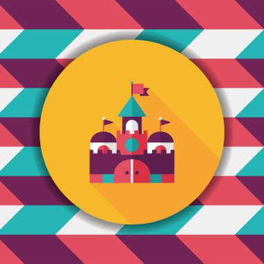 Bina kale uzun gölge, eps10 düz simgesiyle