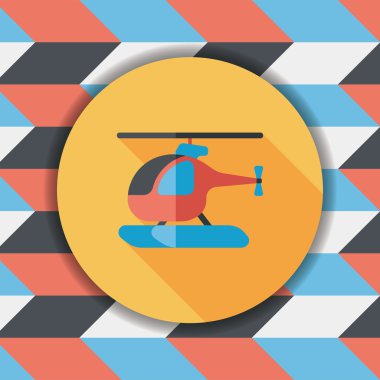 Uzun Gölge, eps10 ile ulaşım helikopter düz simgesi