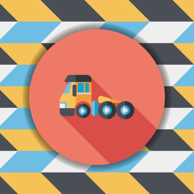 Uzun Gölge, eps10 ile ulaşım çekici düz simgesi