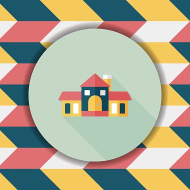 Bina uzun gölge, eps10 düz simgesiyle