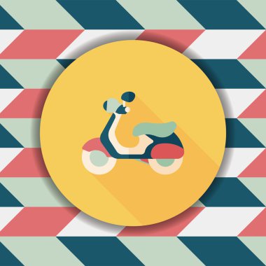 Uzun Gölge, eps10 ile ulaşım scooter düz simgesi