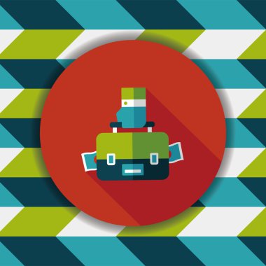 Uzun Gölge, eps10 ile iş çanta düz simgesi