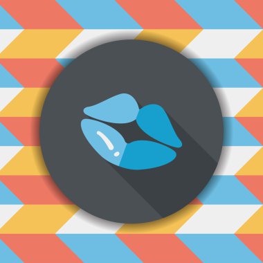 Uzun Gölge, eps10 ile Sevgililer günü dudak düz simgesi