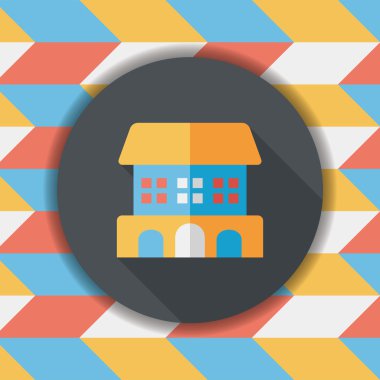 Bina uzun gölge, eps10 düz simgesiyle