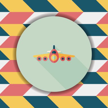 Uzun Gölge, eps10 ile ulaşım uçak düz simgesi