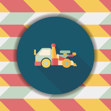 Uzun Gölge, eps10 ile ulaşım kamyon düz simgesi