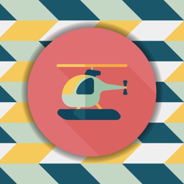 Uzun Gölge, eps10 ile ulaşım helikopter düz simgesi