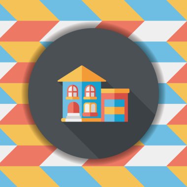 Bina uzun gölge, eps10 düz simgesiyle