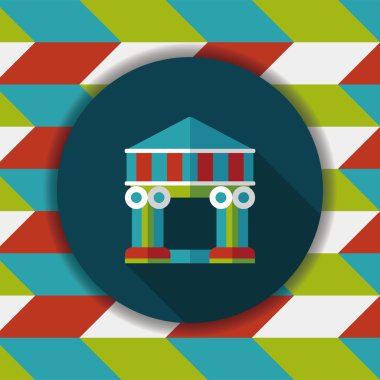 Bina uzun gölge, eps10 düz simgesiyle