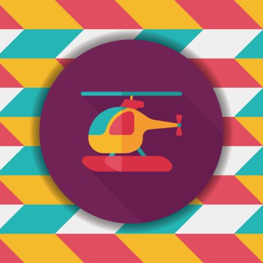 Uzun Gölge, eps10 ile ulaşım helikopter düz simgesi